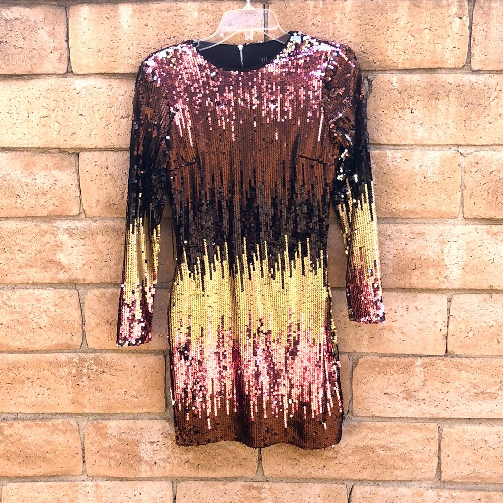 Zara TRF Mini sequin cocktail dress size S 26 small